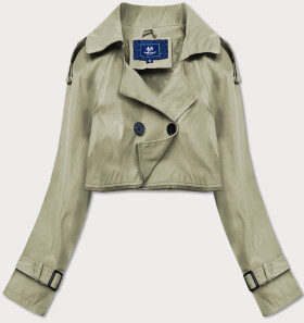Kabát khaki barvě páskem khaki model 17032519 Ann Gissy