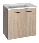 Aqualine ZOJA/KERAMIA FRESH umyvadlová skříňka 49x50x24,5cm, dub platin 51047DP