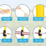 Sklolaminátová oválná tyčka pro elektrický ohradník 110 cm, nášlap a hrot, 2 izolátory