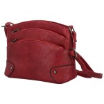 Stylová dámská koženková crossbody kabelka Giada, červená