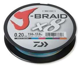 Daiwa J-Braid Grand X8 Multicolor 0,06 mm / Šňůra / 150 m / 5 kg