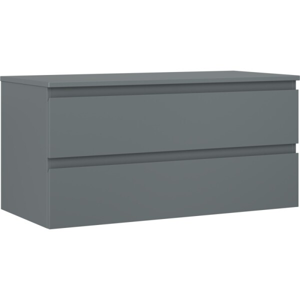 MEXEN/S - Orio koupelnová skříňka pod umyvadlo 100 cm s deskou, 2 zásuvky, grafit mat 91A10-10047-2-BFFC66