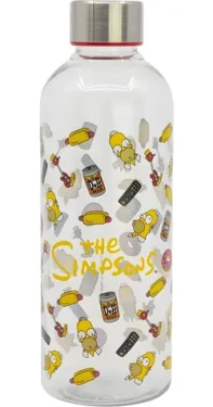 STOR Láhev na pití Simpsonovi 850 ml / Plast / Kovový šroubovací uzávěr / Bez bisfenolu a ftalátů (87551)