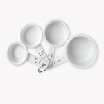 Garden Trading Smaltované odměrky White – set 4 ks, bílá barva, smalt