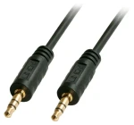Lindy Audio kabel Jack 3,5mm pozlacený černá / Audio kabel / 3,5 mm jack - 3,5 mm jack / 5 m / Pozlacené konektory (35644)