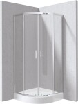 DEANTE - Funkia Evo čtvrtkruhový kout s vaničkou, 90x90 cm KYPZ0099P