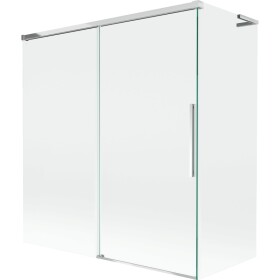 MEXEN/S - Rox L vanová zástěna 2-křídlová posuvná 150 + 70 x 150, transparent, chrom 8C9L-150-070-01-00