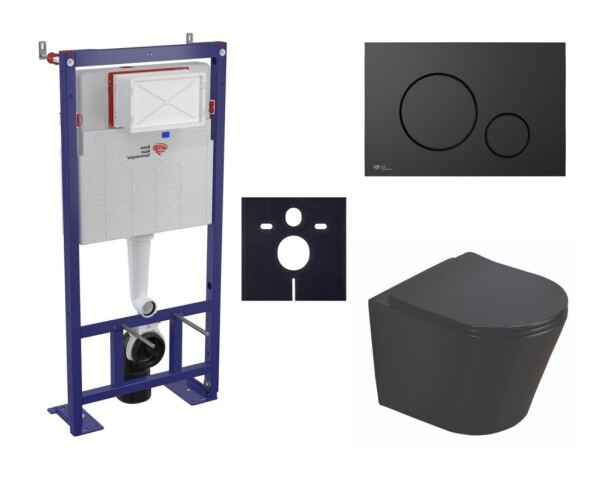 Cenově zvýhodněný závěsný WC set SAT do lehkých stěn / předstěnová montáž + WC SAT Infinitio SIKOSSINB68 SIKOSSINB68