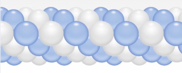 Balónková girlanda světle modro-bílá 3 m balonky.cz Balónková girlanda světle modro-bílá 3 m balonky.cz