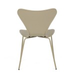 Židle jídelní, cappucino plast, čtyřnohá kovová podnož