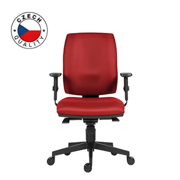Powerton ERGO Hana červená / Kancelářské ergonomické křeslo / synchronní mechanismus / nastavitelné područky (WPCHHAN-R)