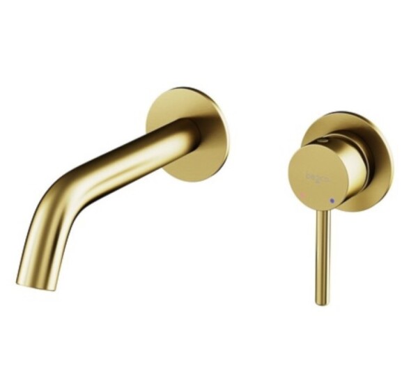 BESCO - Podomítková umyvadlová baterie VEO zlatá broušená BABUVSBZ