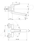 IDEAL STANDARD Ceraplus II nástěnná baterie, chrom