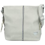 Módní dámská koženková crossbody kabelka Salah, šedá