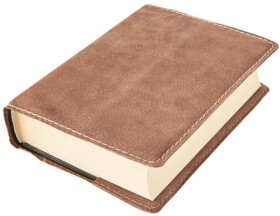 Obal na knihu KLASIK Hnědá semiš (XL)