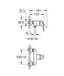 GROHE - Start Flow Sprchová baterie, chrom 23771000