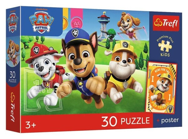 Puzzle Tlapková patrola: Na cestě 30 dílků
