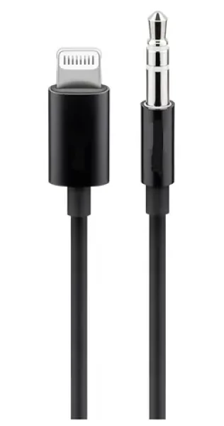 PremiumCord Lightning černá / Redukce / Jack 3.5 mm / 1 m / MFi certifikace (kipod50)