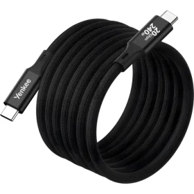 YENKEE YCU MAGNETIC 05 černá / Kabel USB-C/USB-C / 1,5 m / 240W / 20Gb/s