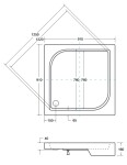 HOPA - OSKAR čtvercová sprchová vanička - Rozměr A - 90 cm, Rozměr B - 90 cm OLBVANACOSK90