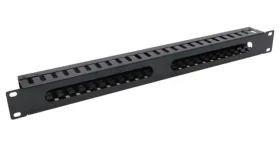XtendLan 1U 4,0×4,5cm / Vyvazovací panel / Celokovový s krytem / 19" rack (CMP1USTEEL-C)