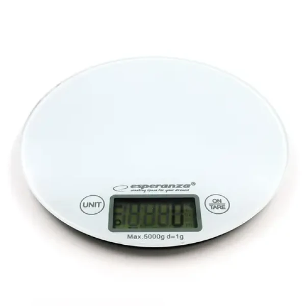 Esperanza EKS003W Mango kuchyňská váha bílá / max hmotnost 5 kg / indikátor vybití baterie (EKS003W)