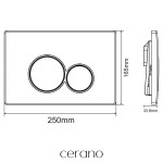 CERANO - Ovládací tlačítko splachování Duo k WC modulu Profi - ABS - bílá CER-8050BD80360