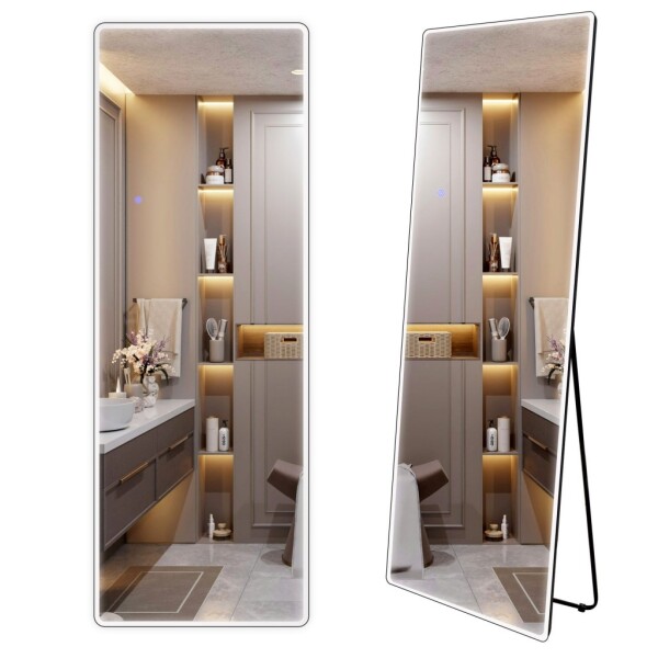 REA - Zrcadlo LED Classico 50x160cm Black HOM-03618