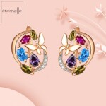Náušnice Swarovski Elements Kirsty, Barevná/více barev