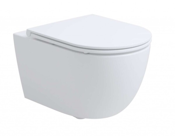 Kielle - Oudee Závěsné WC se sedátkem SoftClose, Rimless Vortex+, bílá 30102006