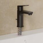 KLUDI - X1 Umyvadlová baterie s výpustí, matná černá 322763975