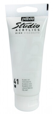 Akrylová barva Pébéo Studio Acrylic 100 ml - 041 brilantní bílá