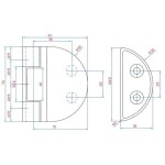 Pant pro saunové celoskleněné dveře (na zárubeň)