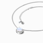 Royal Fashion stříbrný náhrdelník GU-DR22118N-SILVER-MOONSTONE