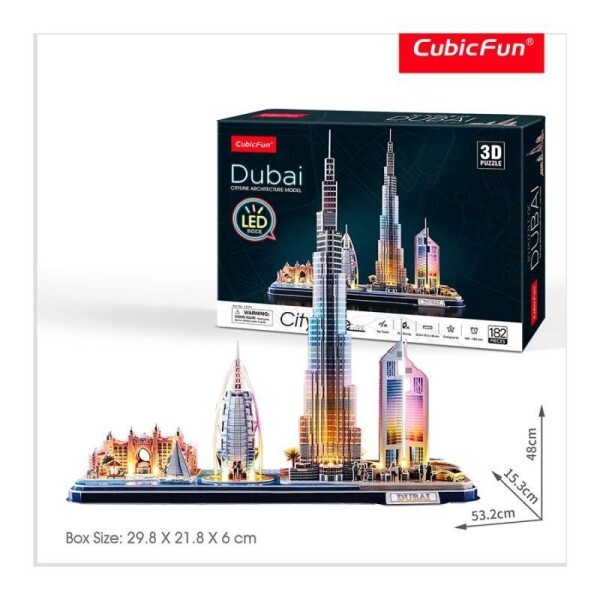 3D Puzzle LED Dubai 182 dílků - CubicFun