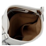 Zajímavá dámská koženková crossbody kabelka Denisa, bílá