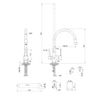 INVENA - Dřezová baterie s filtrem MAGIC ZĹOTA BZ-08-F09-V