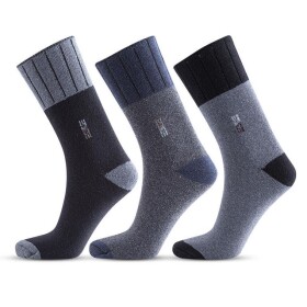 Zdravotní bambusové ponožky s pružným lemem, 3 páry vel. 40 - 43