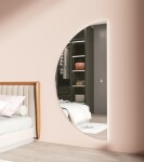 Erga Kori, půlkruhové LED zrcadlo 80x160cm, 3220 lm, 3 barvy světla, ERG-V01-KORI-8016-CL