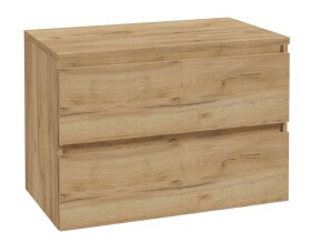 Kielle - Nefia Skříňka včetně desky pod umyvadlo 80x55x46 cm, zlatý dub 50027S811