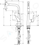 HANSGROHE - Talis Select M51 Dřezová baterie s výsuvnou sprškou, vzhled nerezu 72823800