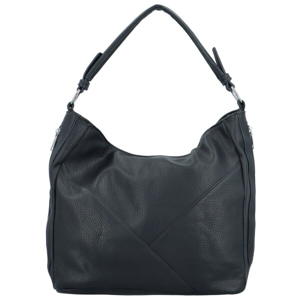 Trendy dámská koženková kabelka na rameno Enwy, tmavě modrá