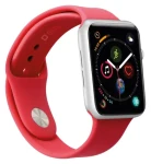 SBS Apple Watch 38/40/41 mm M červená / Řemínek / Silikon