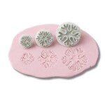 Dortisimo Plastové vypichovače s pístem Sněhové vločky (3 ks)