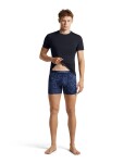 Pánské merino boxerky ICEBREAKER Mens Merino 150 Anatomica Boxers Moss Bloom, Midnight Navy/Aop velikost: XL