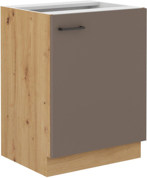 Spodní skříňka Bolonia 60 D 1F BB Barva korpusu: Dub artisan, Barva dvířek: Truffle Grey