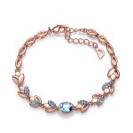 Exkluzivní náramek Swarovski Elements Gavriella, Světle modrá 17 cm + 4 cm (prodloužení)