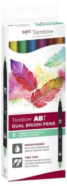 Tombow ABT Dual Pen Brush Sada oboustranných štětcových fixů - Dermatologicaly 6 ks