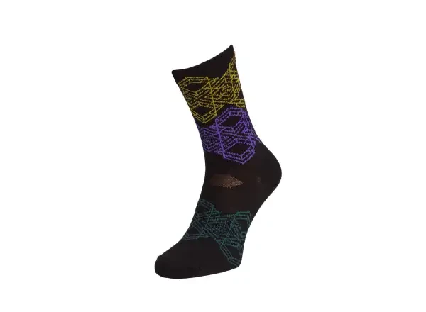 Silvini Vysoké gravel ponožky Dogana UA1643 black-plum