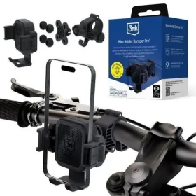 3mk Bike Holder Damper Pro / Držák telefonu na kolo / Tlumení vibrací Anti-Shock / O 20-32 mm / 5,7-7,2" / Rotace 360°